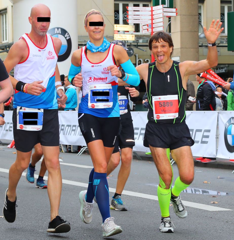 Kölle Alaaf Köln-Marathon 2018 für Melli als Brems und Zugläufer